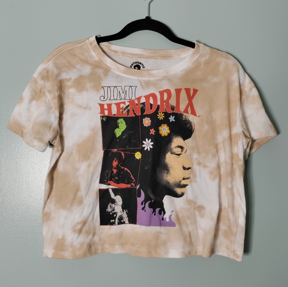 Jimi Hendrix tie dye oversized crop top